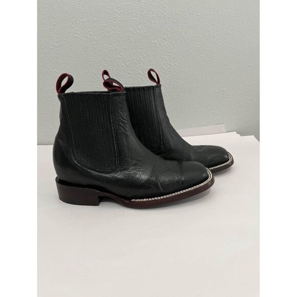 Herencia Kids Leather  Western Style Botties Boys Size 2.5 - Picture 2 of 10